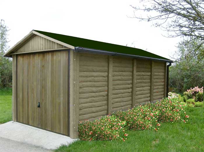 The Burford 2 Shed with three bushes on right