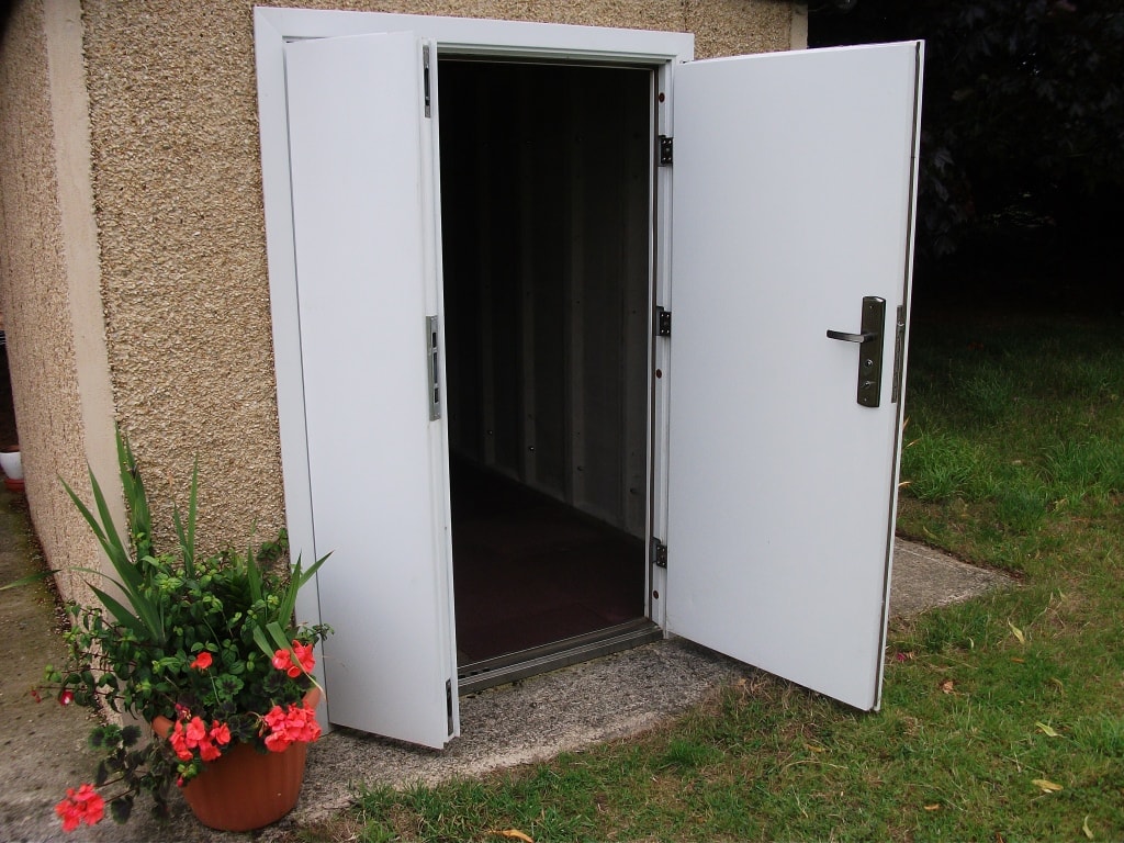 The Fairford Shed with double doors open